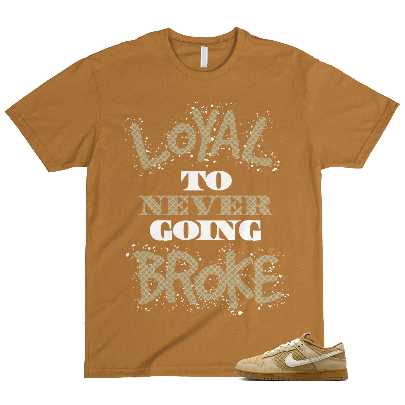 Dunk Waffle Wheat Coconut Milk Sesame Black Total Orange Low T Shirt Match NB T-Shirt, Sneaker Match Tee