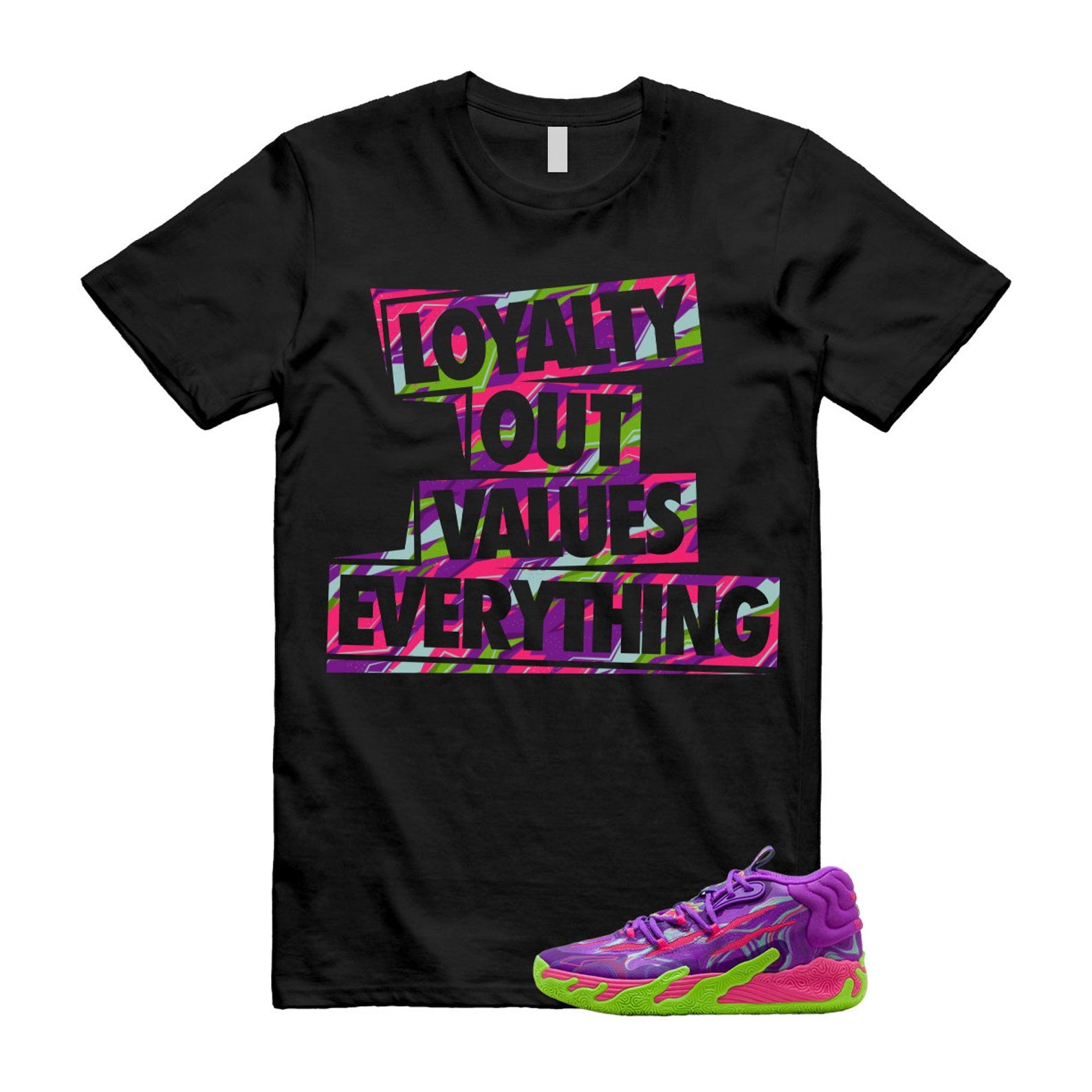 Toxic LaMelo Ball Purple Glimmer Green Gecko 03 Slime T Shirt Match LOVE T-Shirt, Sneaker Match Tee