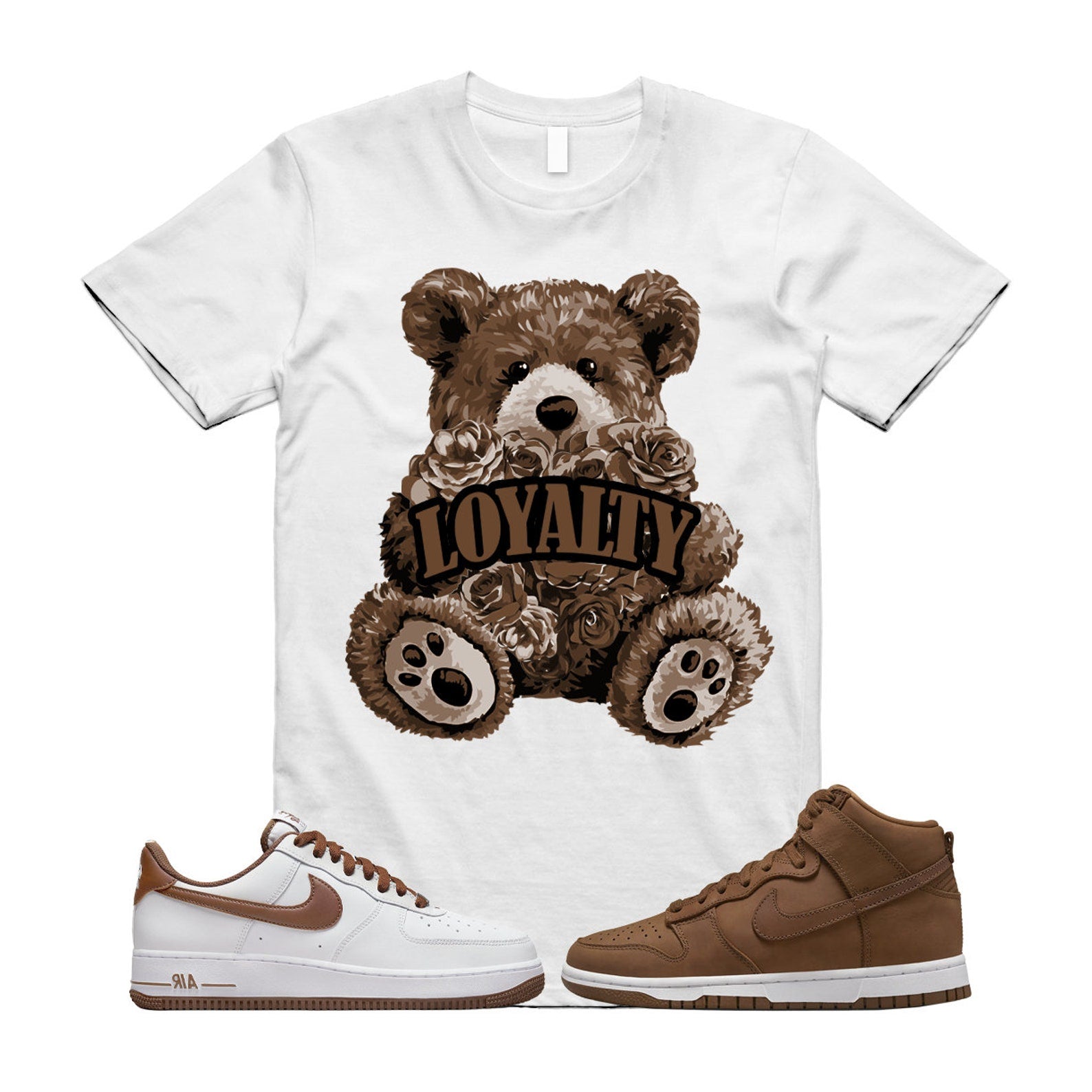 LYLTY T Shirt to match N Dunk High Premium Pecan Brown PRM Vintage Pecan Sail Air Force 1 T-Shirt, Sneaker Match Tee