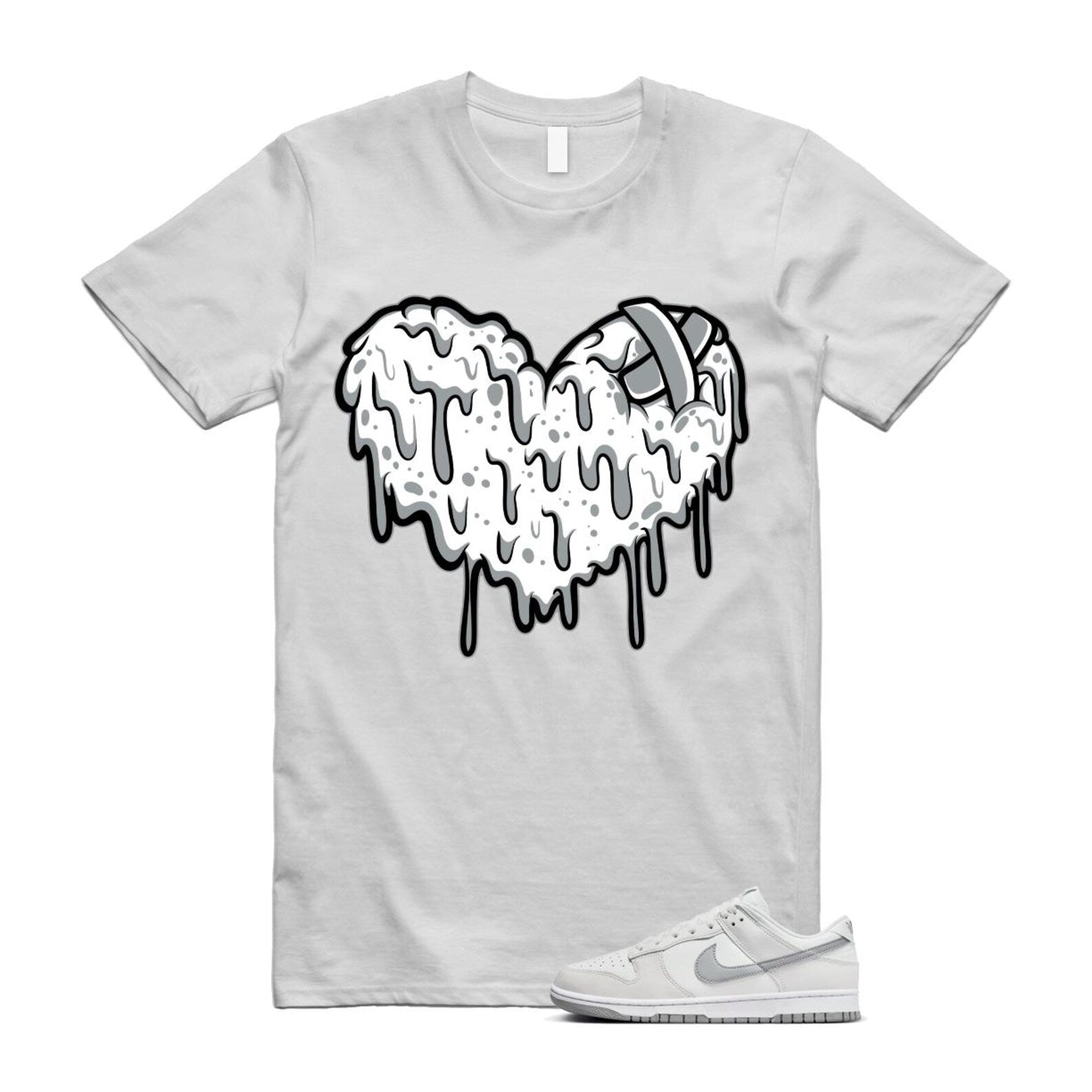 Dunk Summit White Light Smoke Grey Platinum Tint Low Retro T Shirt Match DRHRT T-Shirt, Sneaker Match Tee