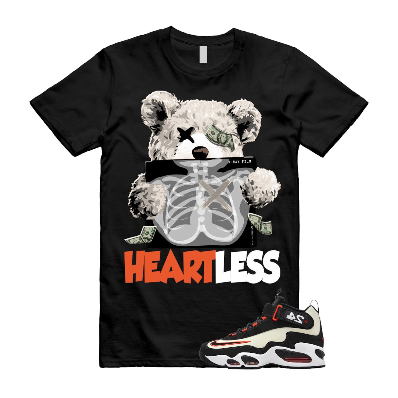 HEART T Shirt to match Air Griffey Max 1 Coconut Milk San Fran Sail Team Orange Francisco T-Shirt, Sneaker Match Tee