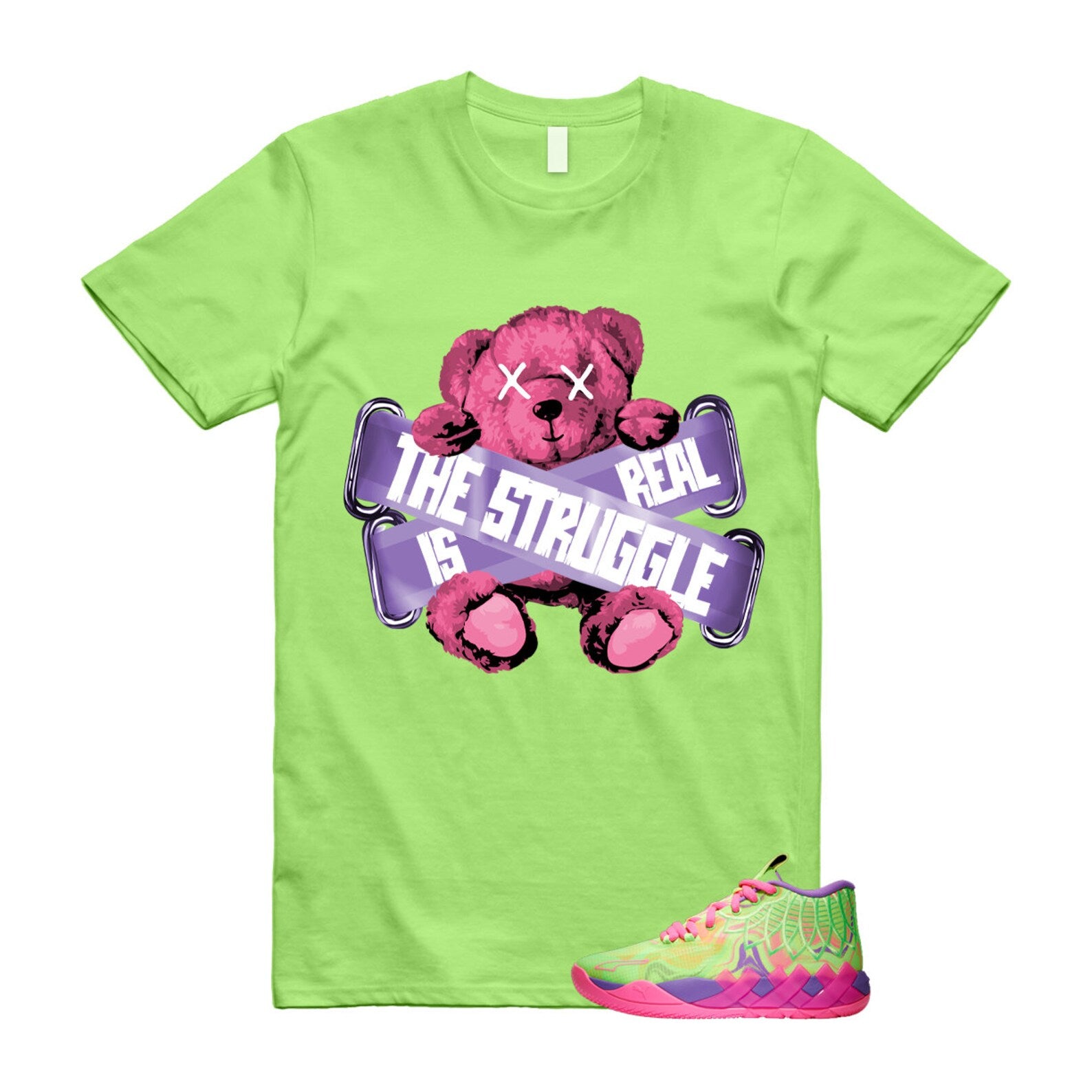 Inverse Toxic LaMelo Ball MB.01 Purple Glimmer Knockout Pink Green Gecko T Shirt Match TSIR T-Shirt, Sneaker Match Tee