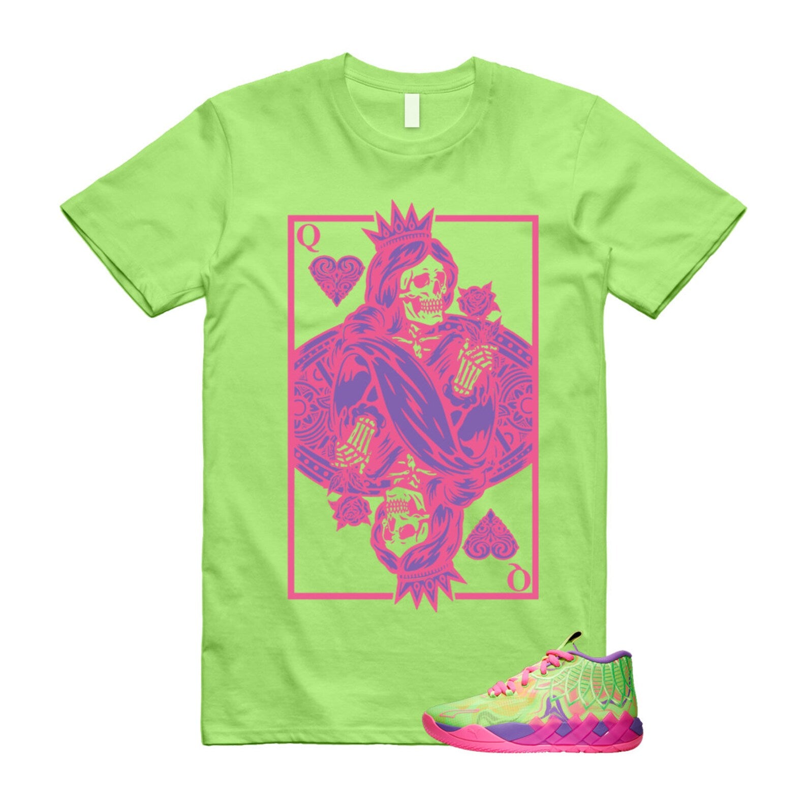 Inverse Toxic LaMelo Ball MB.01 Purple Glimmer Knockout Pink Green Gecko T Shirt Match QC T-Shirt, Sneaker Match Tee