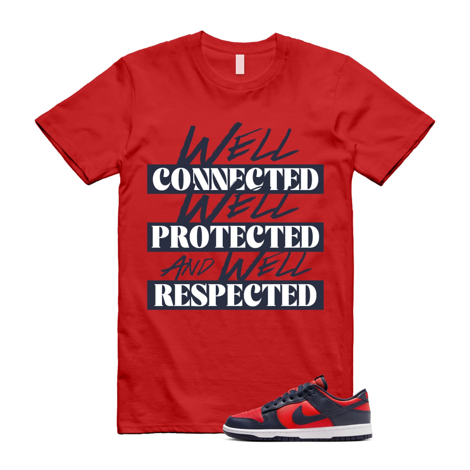 Dunk University Red Obsidian White Low Retro SE COJP T Shirt Match WELL T-Shirt, Sneaker Match Tee