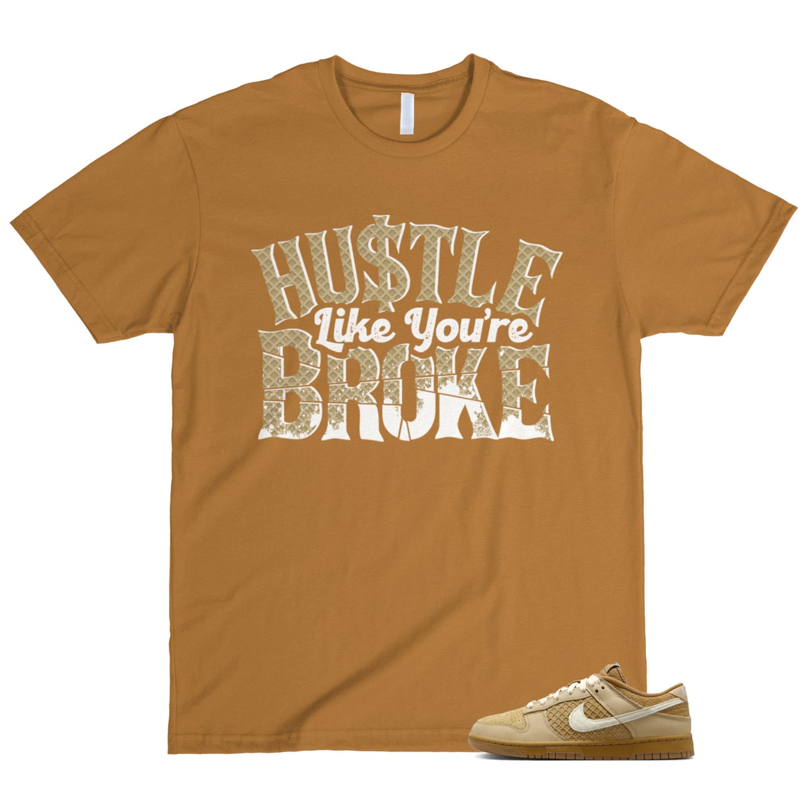 Dunk Waffle Wheat Coconut Milk Sesame Black Total Orange Low T Shirt Match BROKE T-Shirt, Sneaker Match Tee