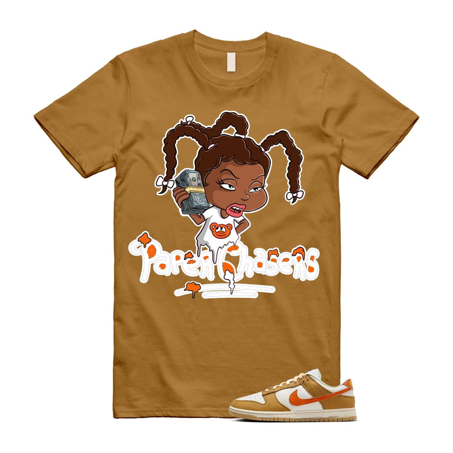 Dunk Wheat Safety Orange Sail Coconut Milk Low Retro T Shirt Match PC T-Shirt, Sneaker Match Tee