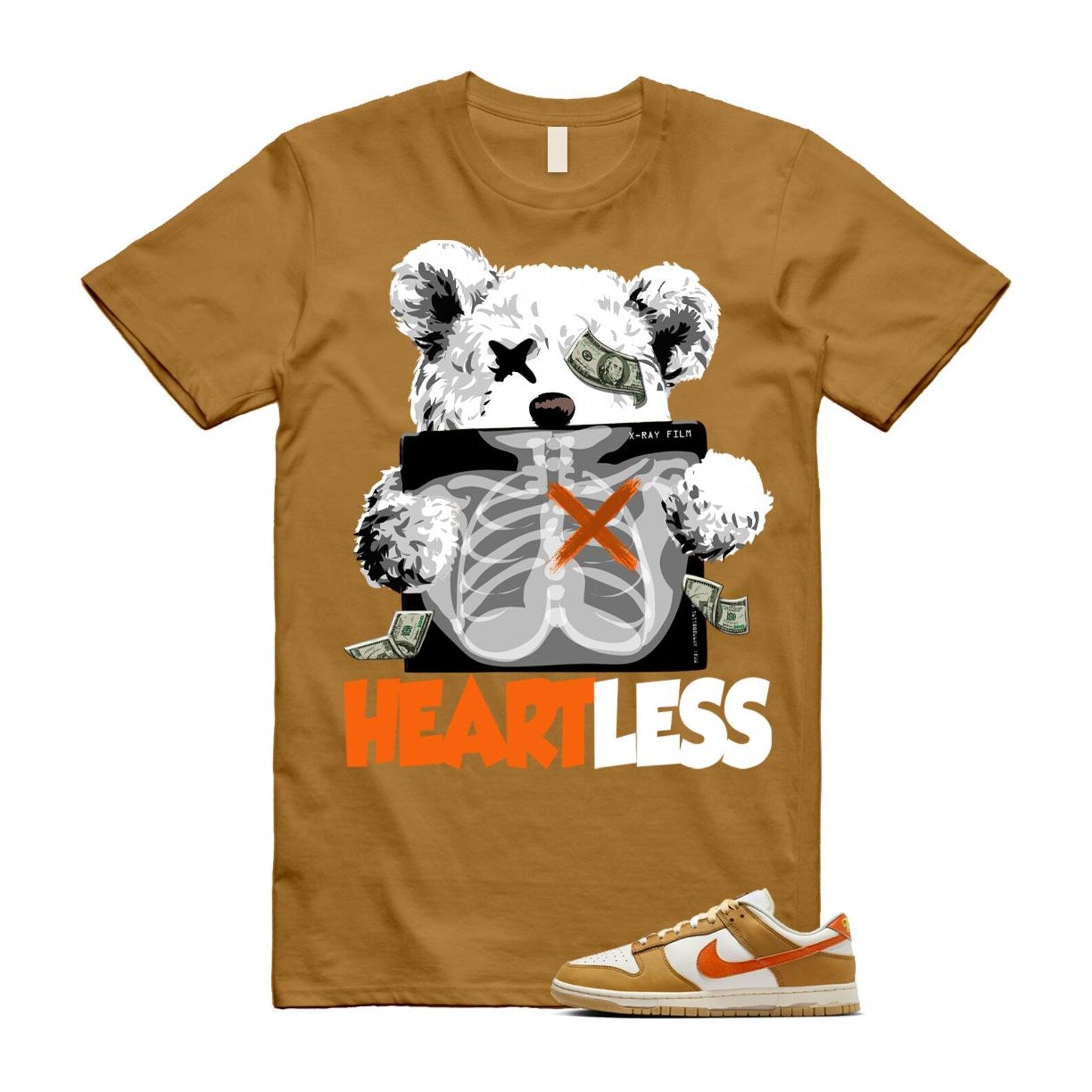 Dunk Wheat Safety Orange Sail Coconut Milk Low Retro T Shirt Match HEART T-Shirt, Sneaker Match Tee
