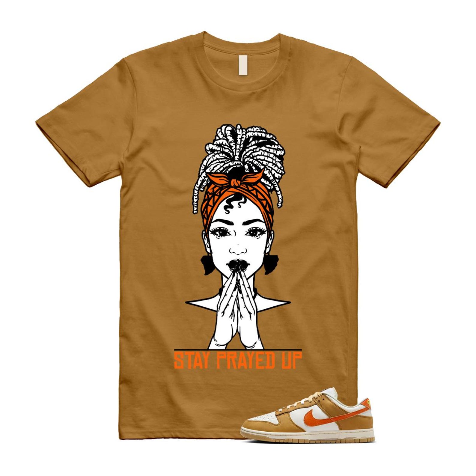 Dunk Wheat Safety Orange Sail Coconut Milk Low Retro T Shirt Match PRAY T-Shirt, Sneaker Match Tee
