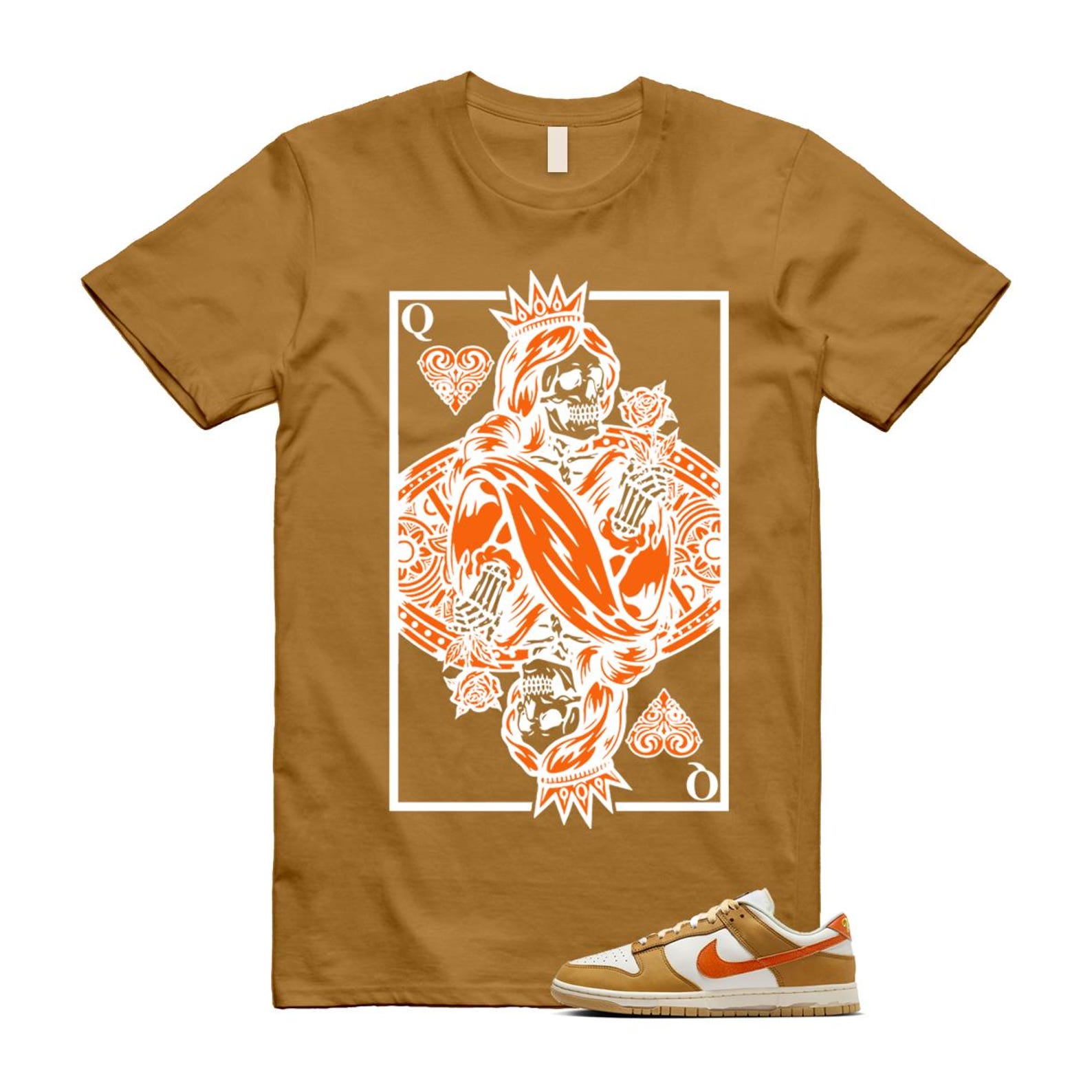 Dunk Wheat Safety Orange Sail Coconut Milk Low Retro T Shirt Match QC T-Shirt, Sneaker Match Tee