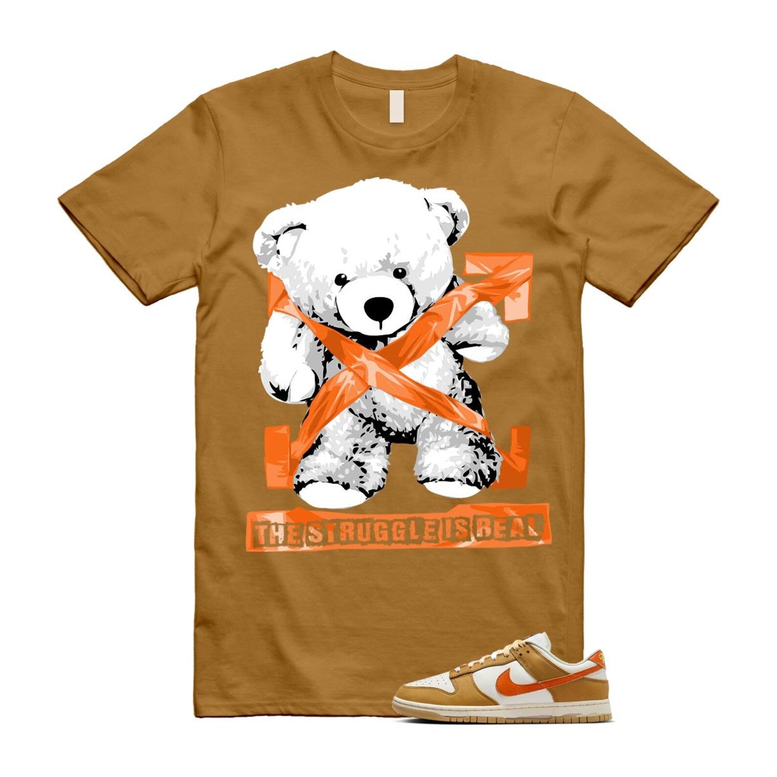 Dunk Wheat Safety Orange Sail Coconut Milk Low Retro T Shirt Match STRUG T-Shirt, Sneaker Match Tee