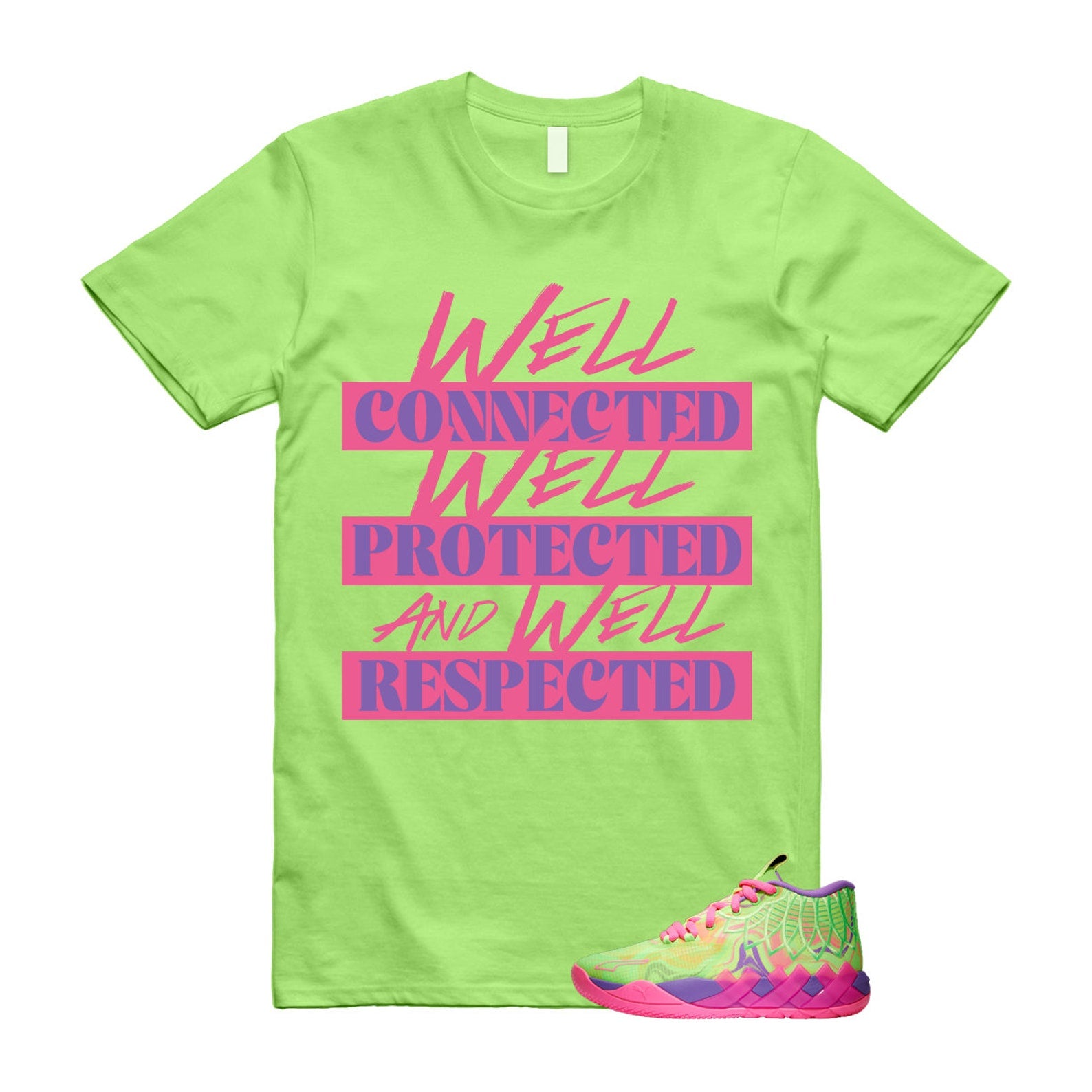 Inverse Toxic LaMelo Ball MB.01 Purple Glimmer Knockout Pink Green Gecko T Shirt Match WELL T-Shirt, Sneaker Match Tee