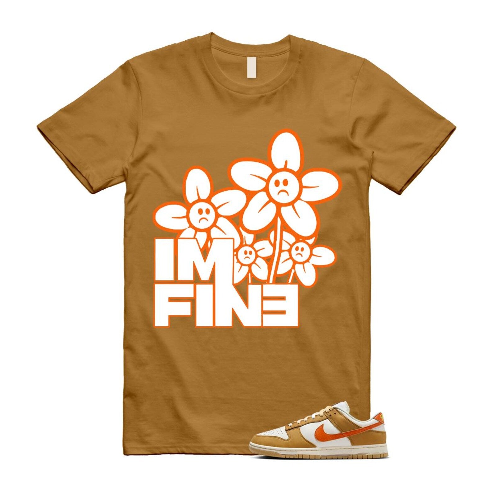 Dunk Wheat Safety Orange Sail Coconut Milk Low Retro T Shirt Match FINE T-Shirt, Sneaker Match Tee