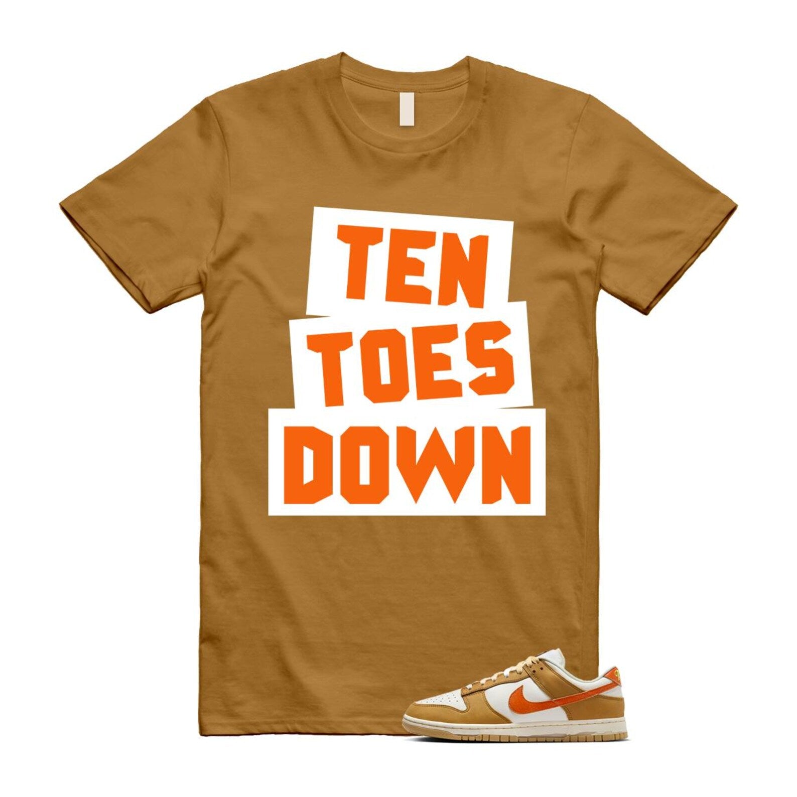 Dunk Wheat Safety Orange Sail Coconut Milk Low Retro T Shirt Match TTD T-Shirt, Sneaker Match Tee