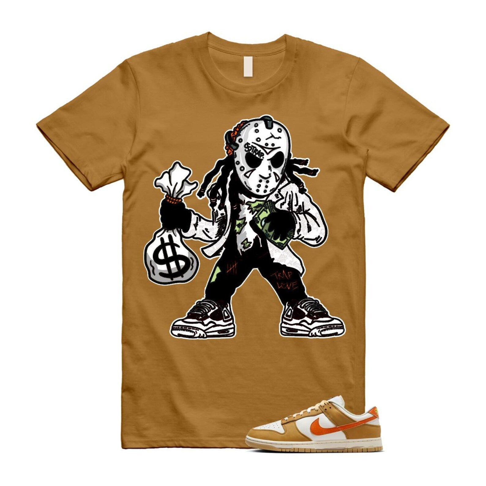 Dunk Wheat Safety Orange Sail Coconut Milk Low Retro T Shirt Match JASON T-Shirt, Sneaker Match Tee