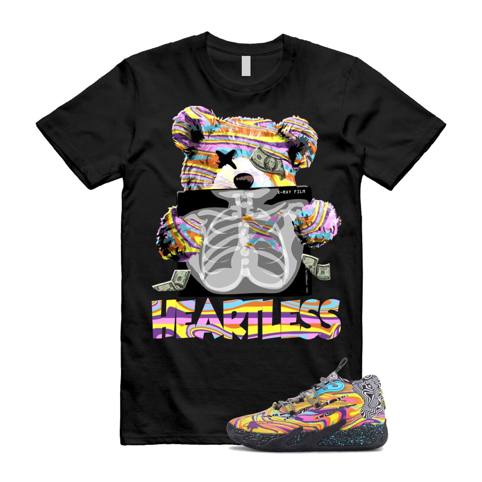 Dexter LaMelo Ball MB.03 Lab Poison Pink Fluro Orange Pes T Shirt Match HEART ,379330-01 T-Shirt, Sneaker Match Tee