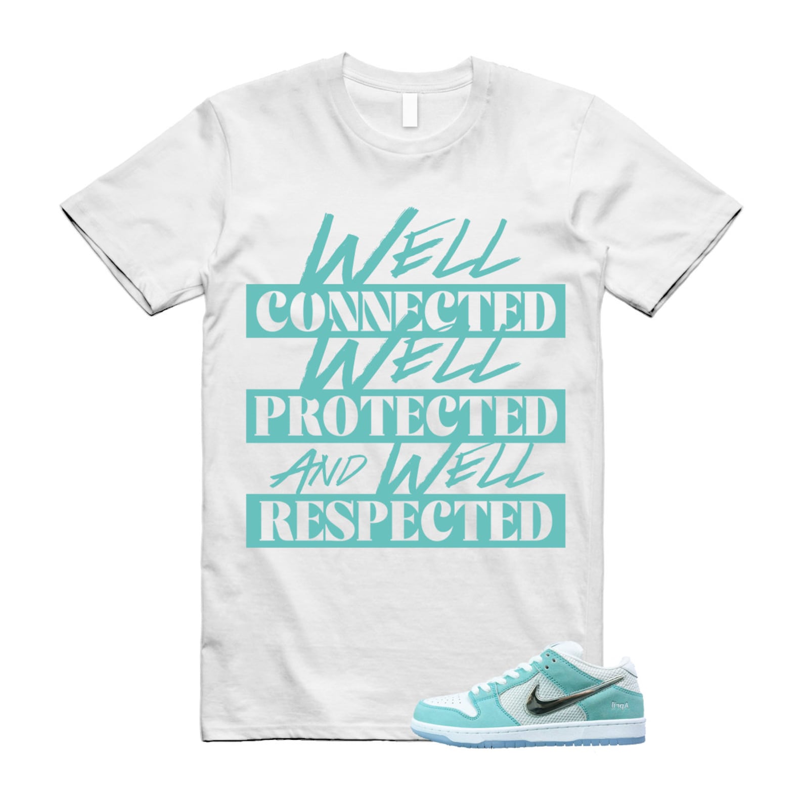 Dunk April Skateboards SB Turbo Green Metallic Silver T Shirt Match WELL ,FD2562-400 T-Shirt, Sneaker Match Tee
