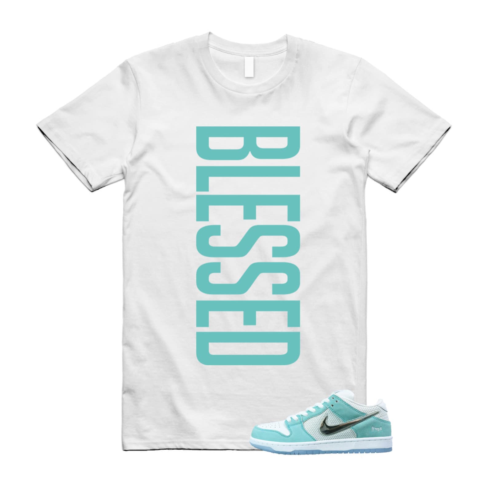 Dunk April Skateboards SB Turbo Green Metallic Silver T Shirt Match VERTBLS ,FD2562-400 T-Shirt, Sneaker Match Tee