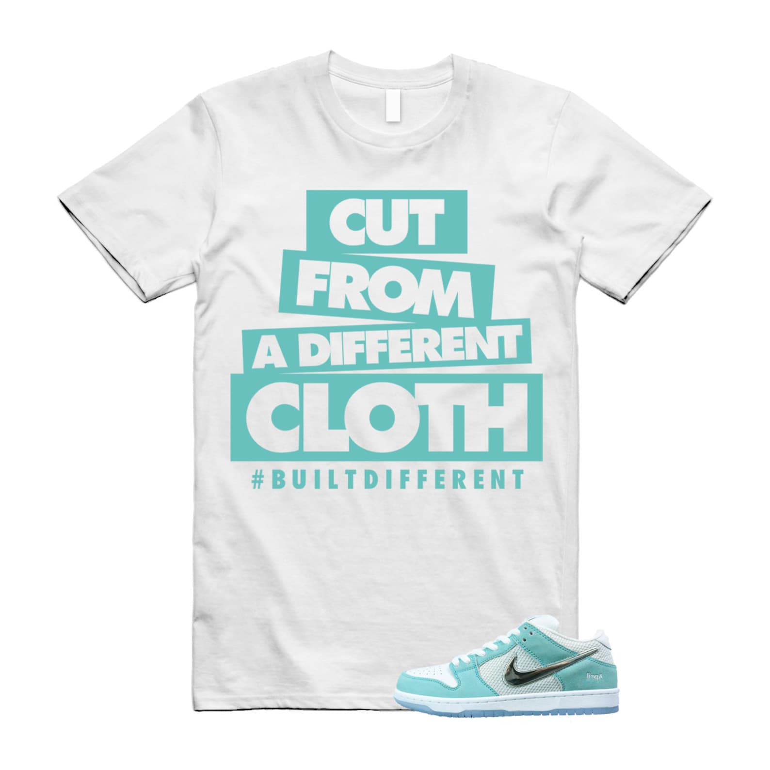 Dunk April Skateboards SB Turbo Green Metallic Silver T Shirt Match CLOTH ,FD2562-400 T-Shirt, Sneaker Match Tee