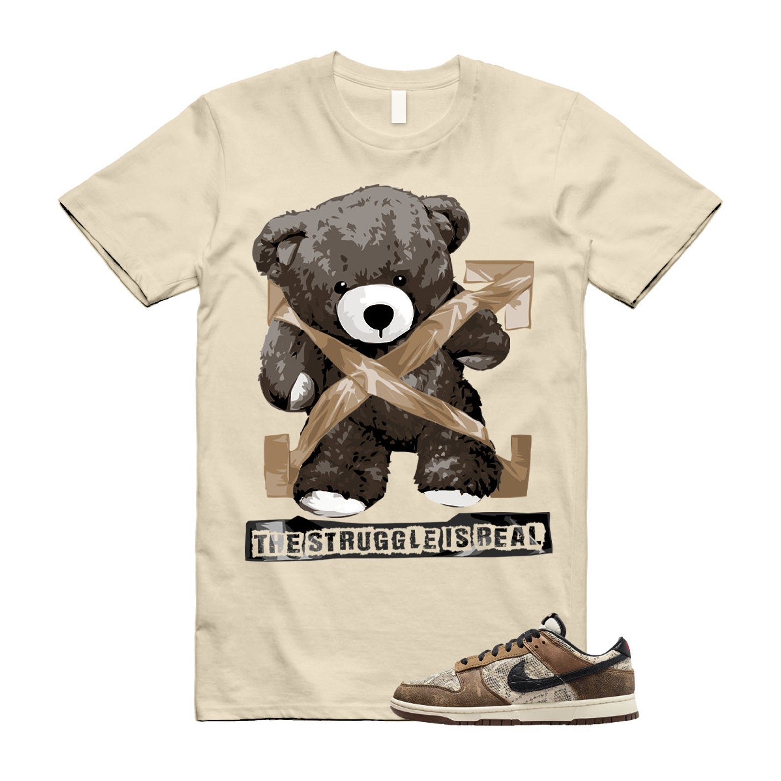 Dunk CO.JP 2023 Natural Black Ale Brown Pecan Dark Driftwood University Red Low T Shirt Match STRUG  ,FJ5434-120 T-Shirt, Sneaker Match Tee