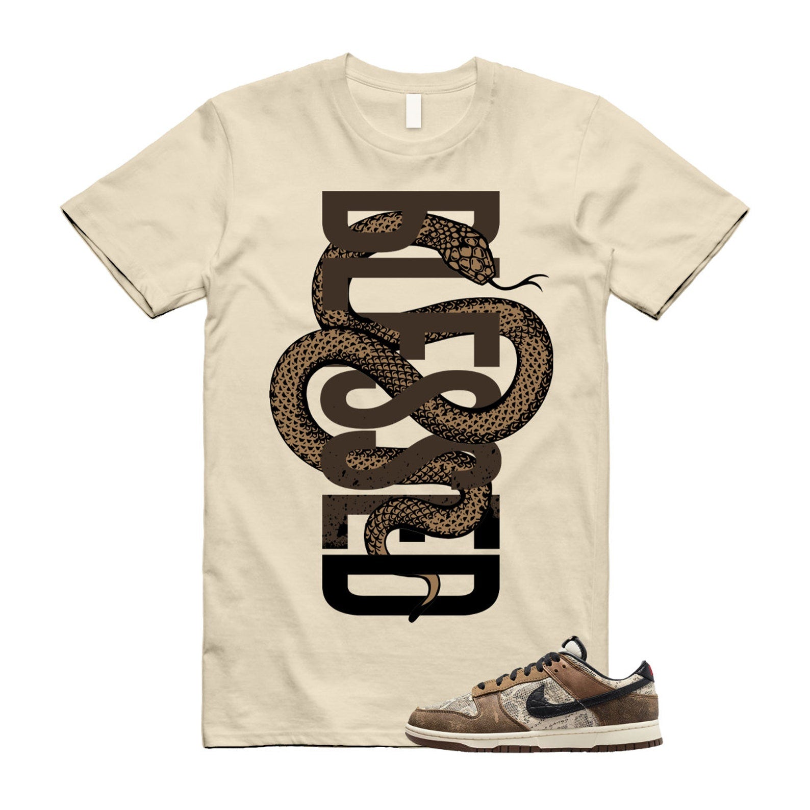 Dunk CO.JP 2023 Natural Black Ale Brown Pecan Dark Driftwood University Red Low T Shirt Match SNAKEBLS  ,FJ5434-120 T-Shirt, Sneaker Match Tee