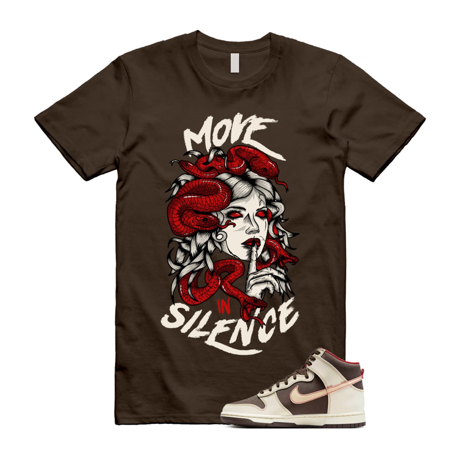 Dunk Baroque Brown Sesame Coconut Milk Mystic Red High T Shirt Match MIS ,DB2179-200 T-Shirt, Sneaker Match Tee