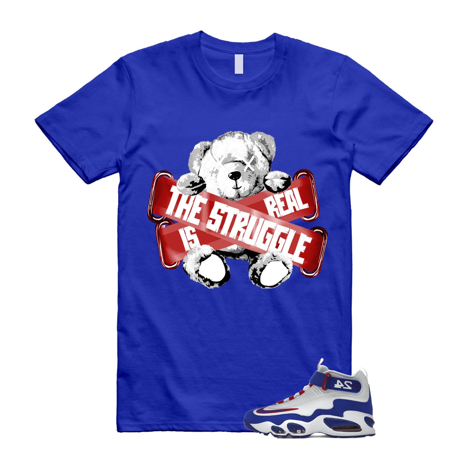 Air Griffey Max 1 USA White Blue Red 24 T Shirt Match TSIR ,DX3723-100 T-Shirt, Sneaker Match Tee