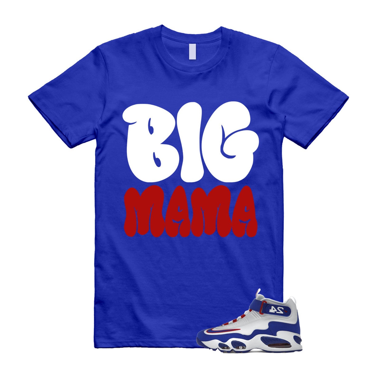 Air Griffey Max 1 USA White Blue Red 24 T Shirt Match MAMA ,DX3723-100 T-Shirt, Sneaker Match Tee