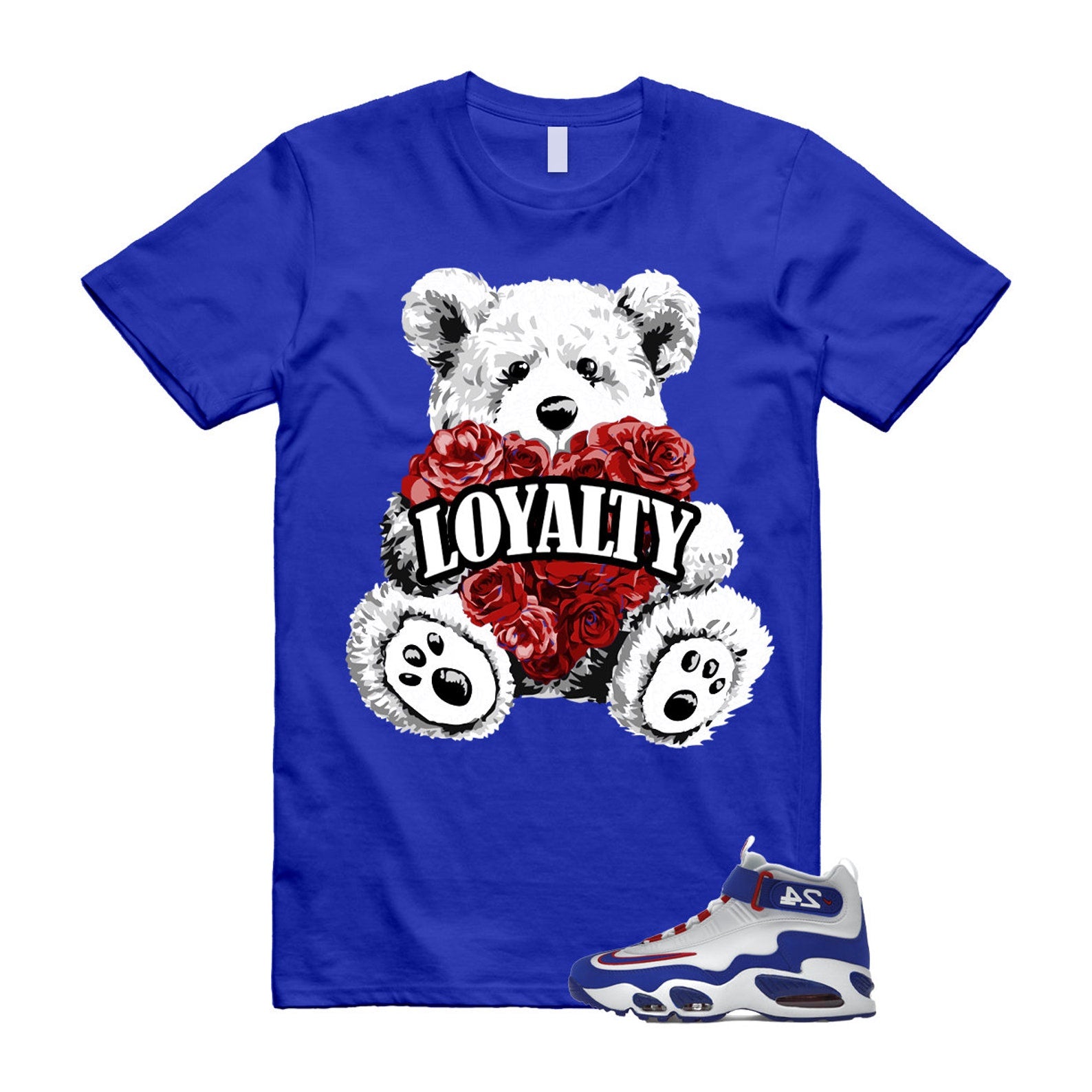Air Griffey Max 1 USA White Blue Red 24 T Shirt Match LYLTY ,DX3723-100 T-Shirt, Sneaker Match Tee
