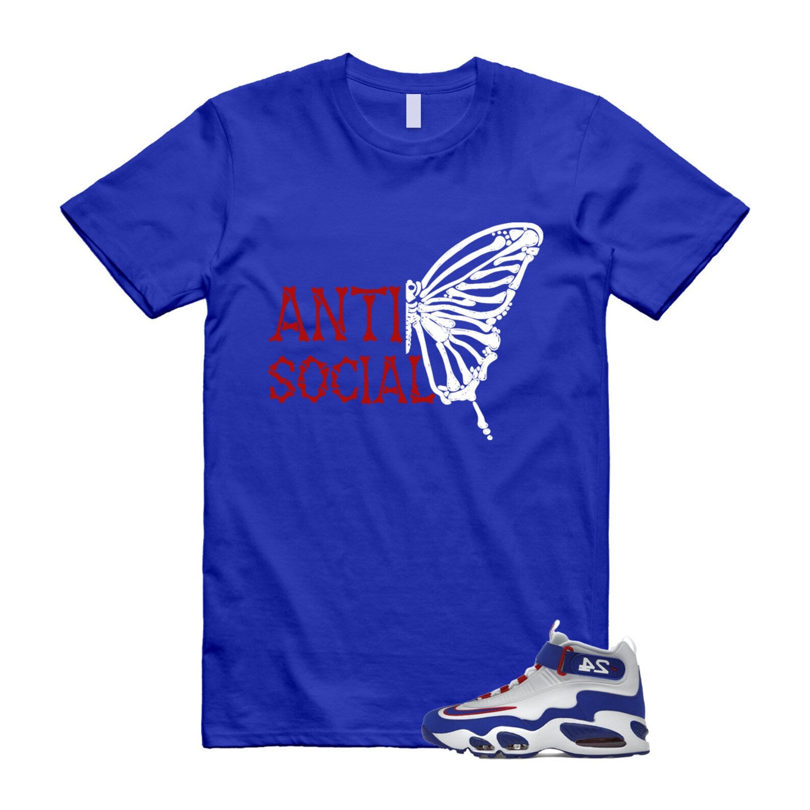 Air Griffey Max 1 USA White Blue Red 24 T Shirt Match ASB ,DX3723-100 T-Shirt, Sneaker Match Tee