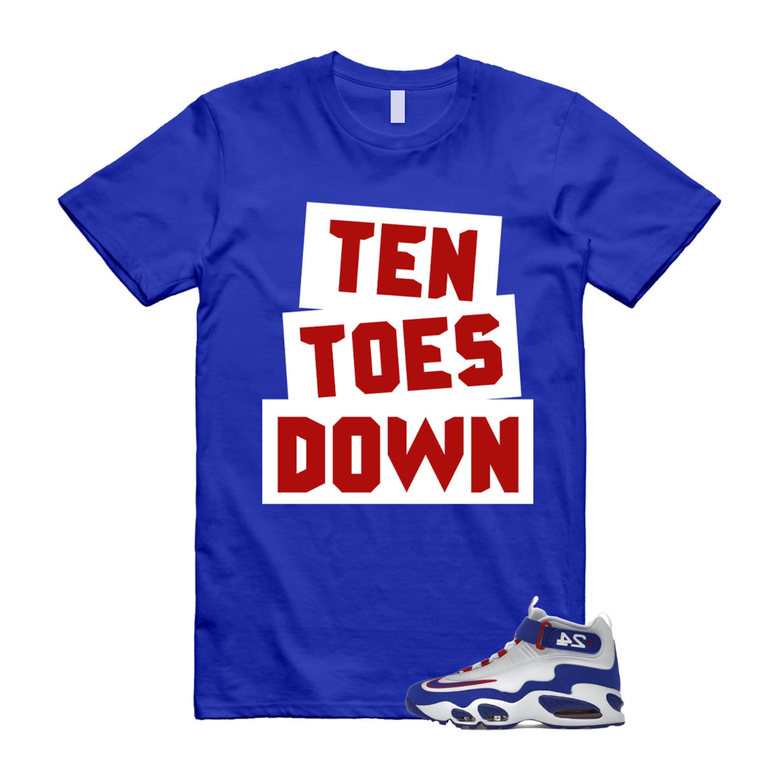 Air Griffey Max 1 USA White Blue Red 24 T Shirt Match TTD ,DX3723-100 T-Shirt, Sneaker Match Tee