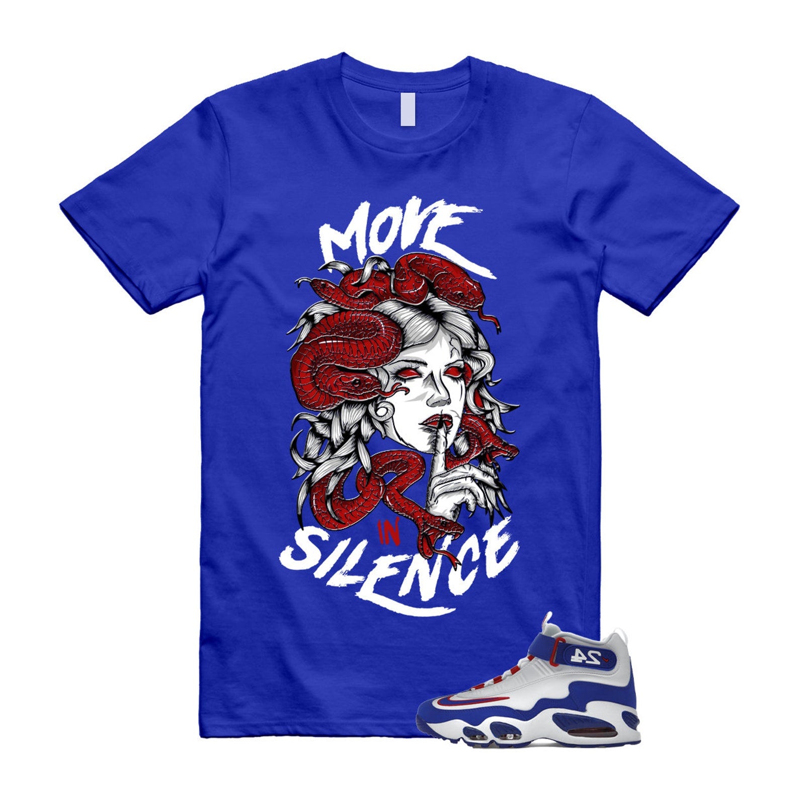 Air Griffey Max 1 USA White Blue Red 24 T Shirt Match MIS ,DX3723-100 T-Shirt, Sneaker Match Tee