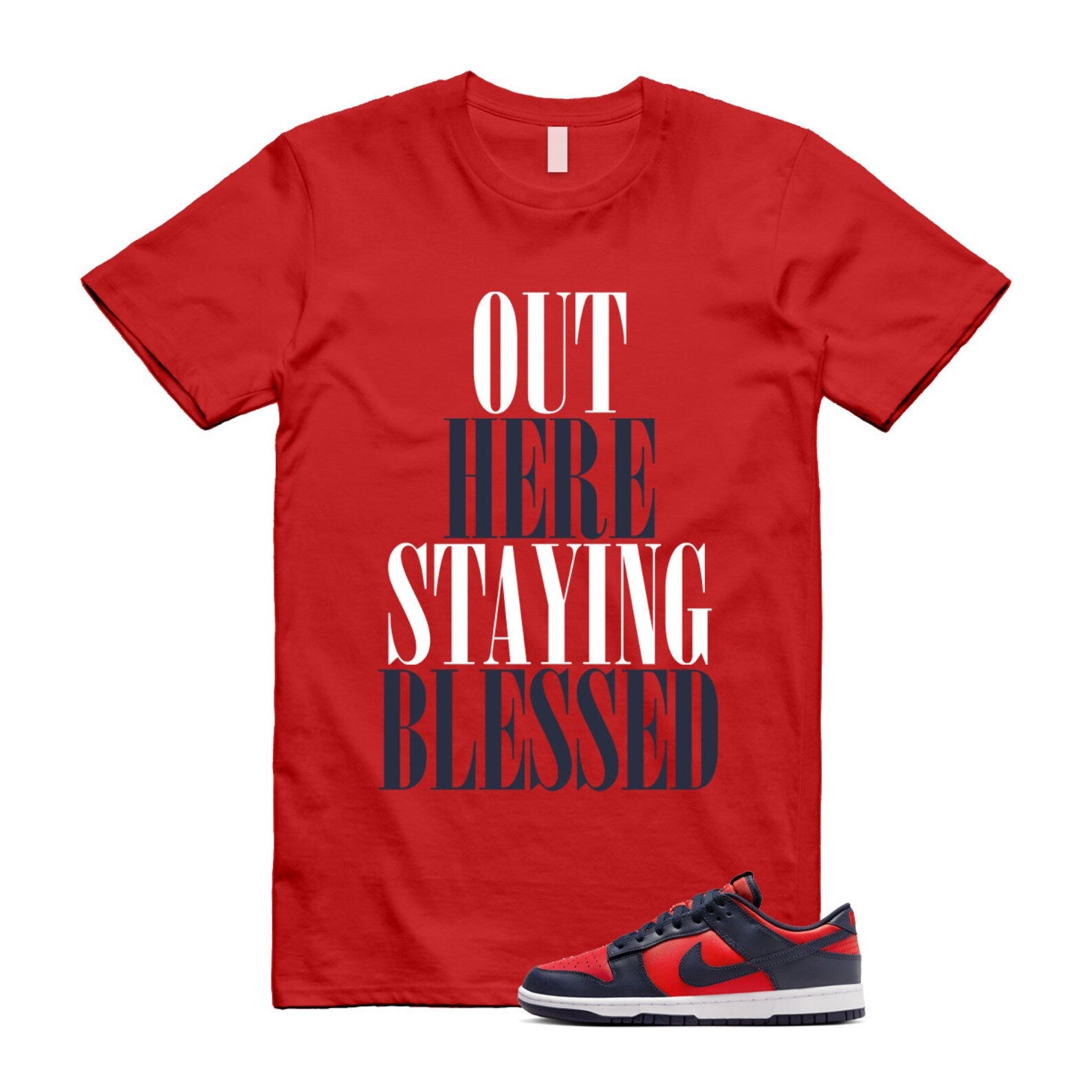 Dunk University Red Obsidian White Low Retro SE COJP T Shirt Match STAYBLS ,DV0833-601 T-Shirt, Sneaker Match Tee