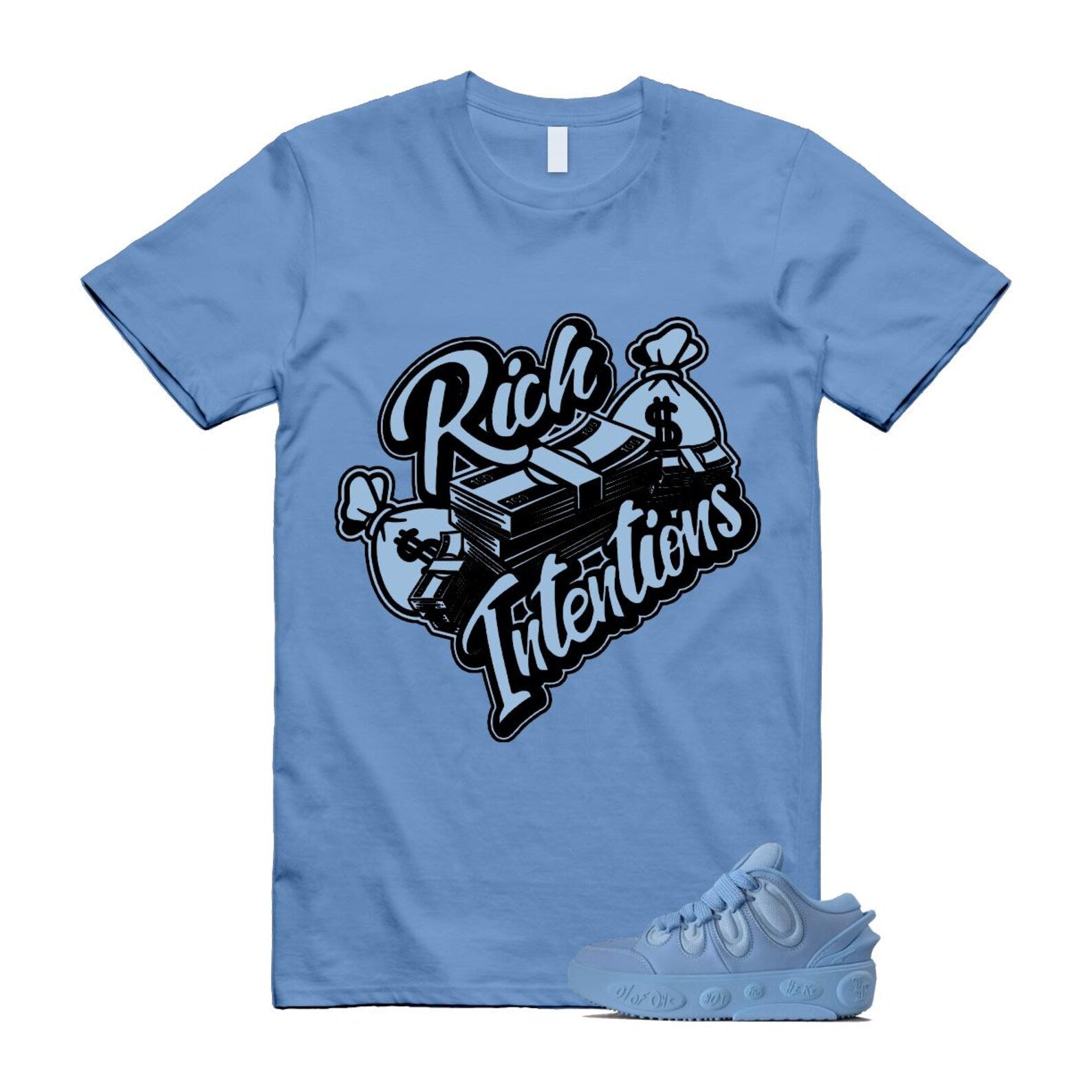 LaMelo Ball Amour 1 of 1 Team Light Blue T Shirt Match RICH ,310872-01 T-Shirt, Sneaker Match Tee