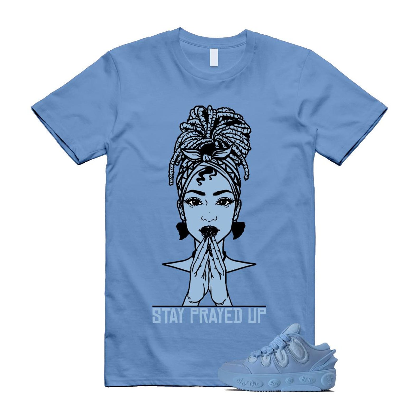 LaMelo Ball Amour 1 of 1 Team Light Blue T Shirt Match PRAY ,310872-01 T-Shirt, Sneaker Match Tee