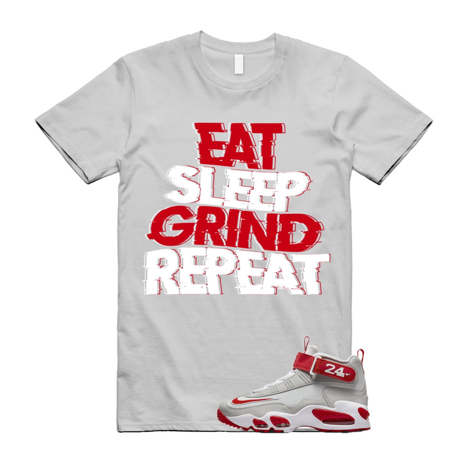 ESGR T Shirt to match N Air Griffey Max 1 Cincinnati Reds Pure Platinum University White ,FD1025-043 T-Shirt, Sneaker Match Tee