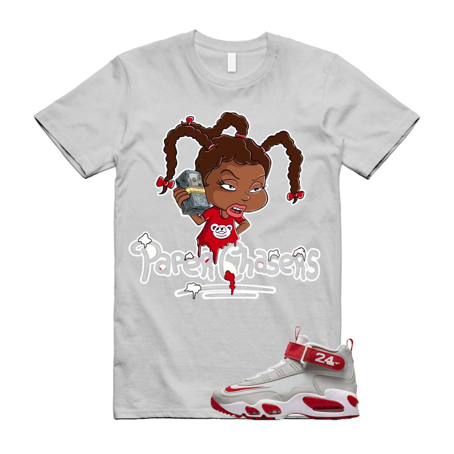 PC T Shirt to match N Air Griffey Max 1 Cincinnati Reds Pure Platinum University White ,FD1025-043 T-Shirt, Sneaker Match Tee