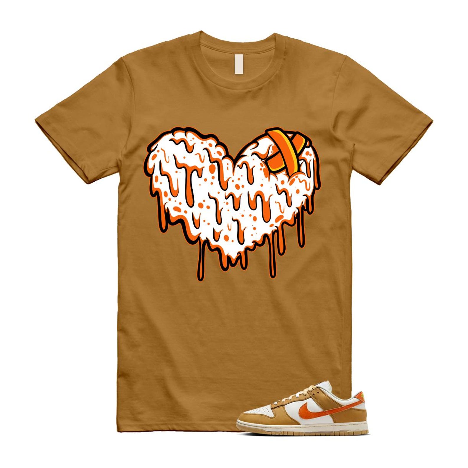 Dunk Wheat Safety Orange Sail Coconut Milk Low Retro T Shirt Match DRHRT ,HM3729-181 T-Shirt, Sneaker Match Tee