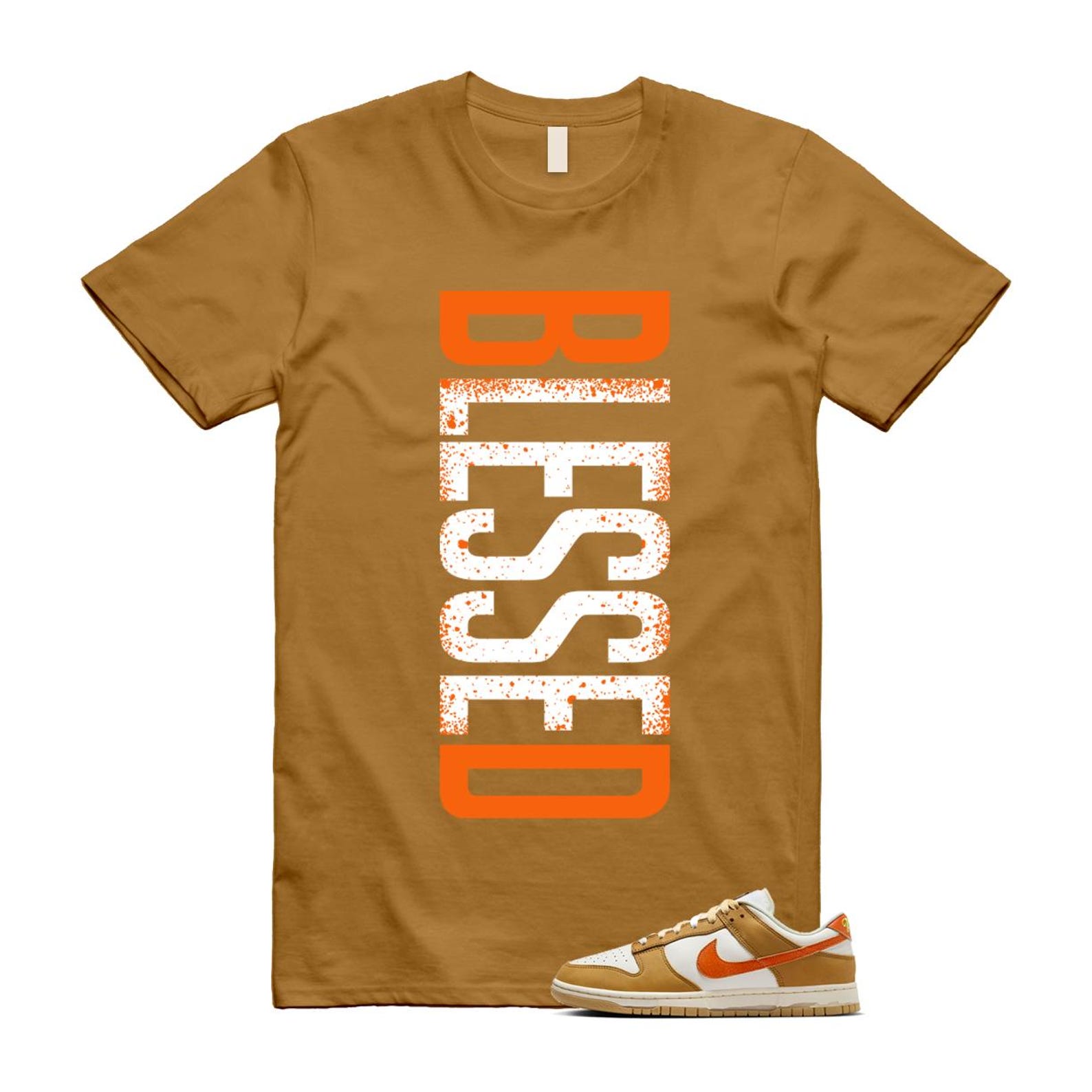 Dunk Wheat Safety Orange Sail Coconut Milk Low Retro T Shirt Match VERTBLS ,HM3729-181 T-Shirt, Sneaker Match Tee