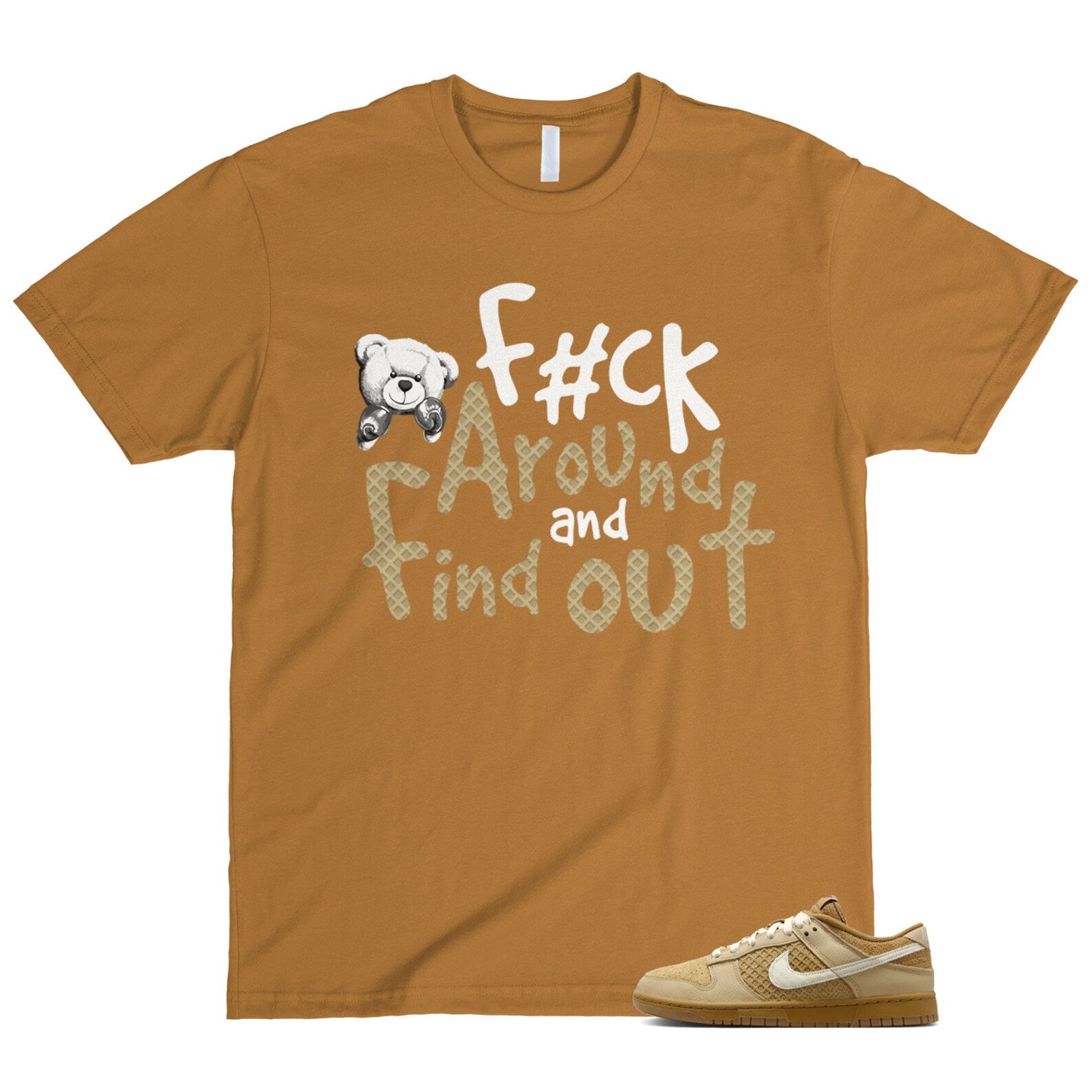 Dunk Waffle Wheat Coconut Milk Sesame Black Total Orange Low T Shirt Match FCK ,FZ4041-744 T-Shirt, Sneaker Match Tee