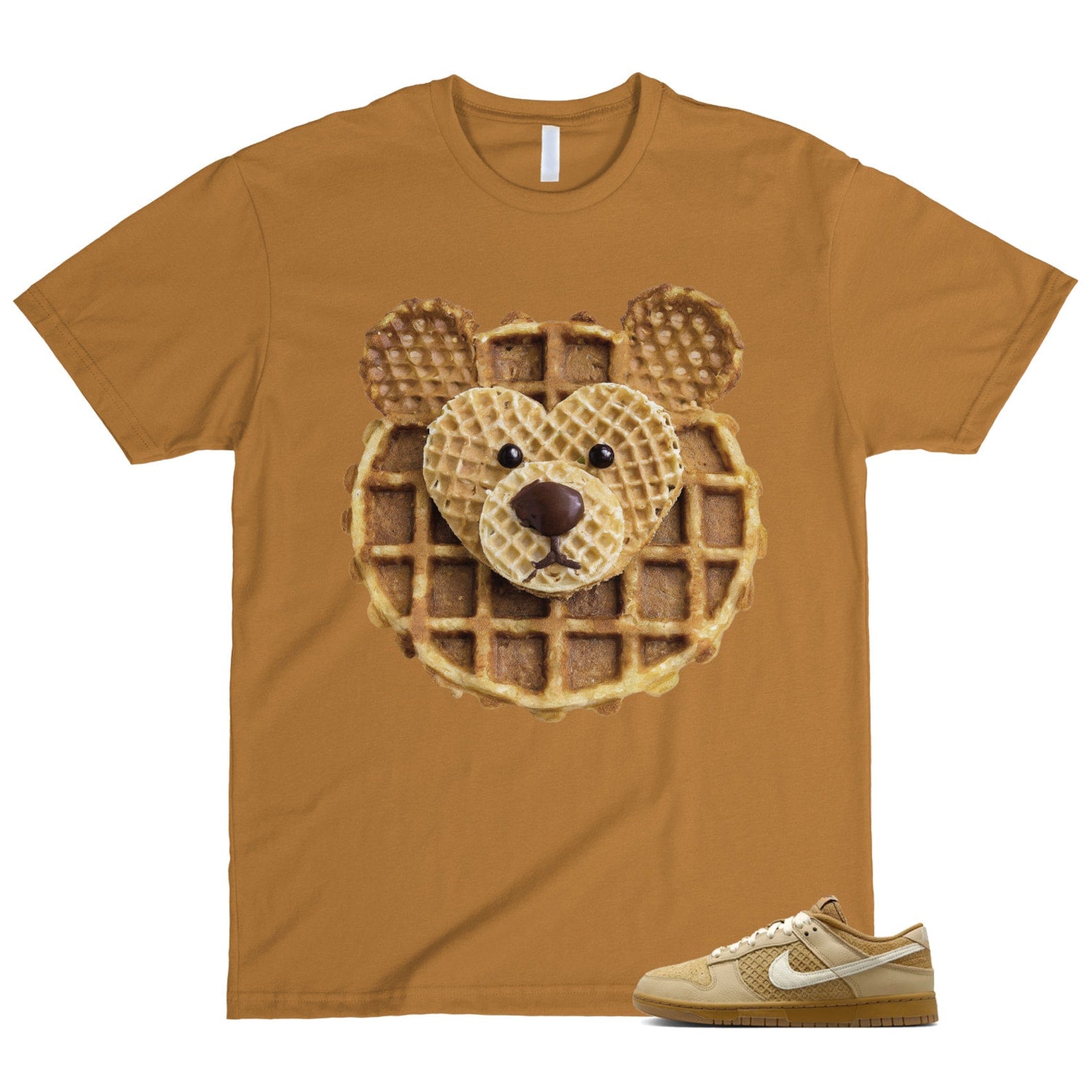 Dunk Waffle Wheat Coconut Milk Sesame Black Total Orange Low T Shirt Match W2 ,FZ4041-744 T-Shirt, Sneaker Match Tee