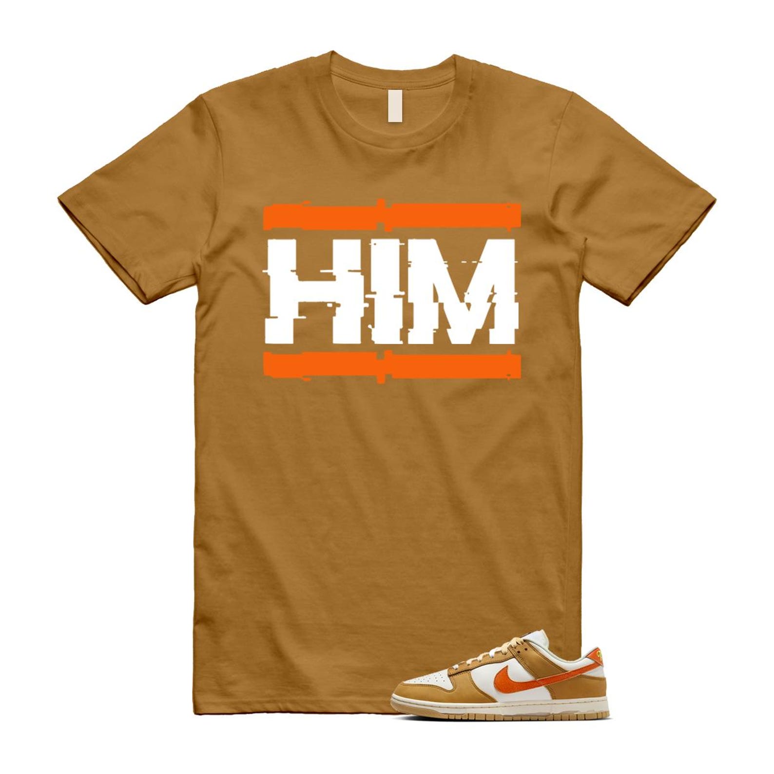 Dunk Wheat Safety Orange Sail Coconut Milk Low Retro T Shirt Match HIM ,HM3729-181 T-Shirt, Sneaker Match Tee