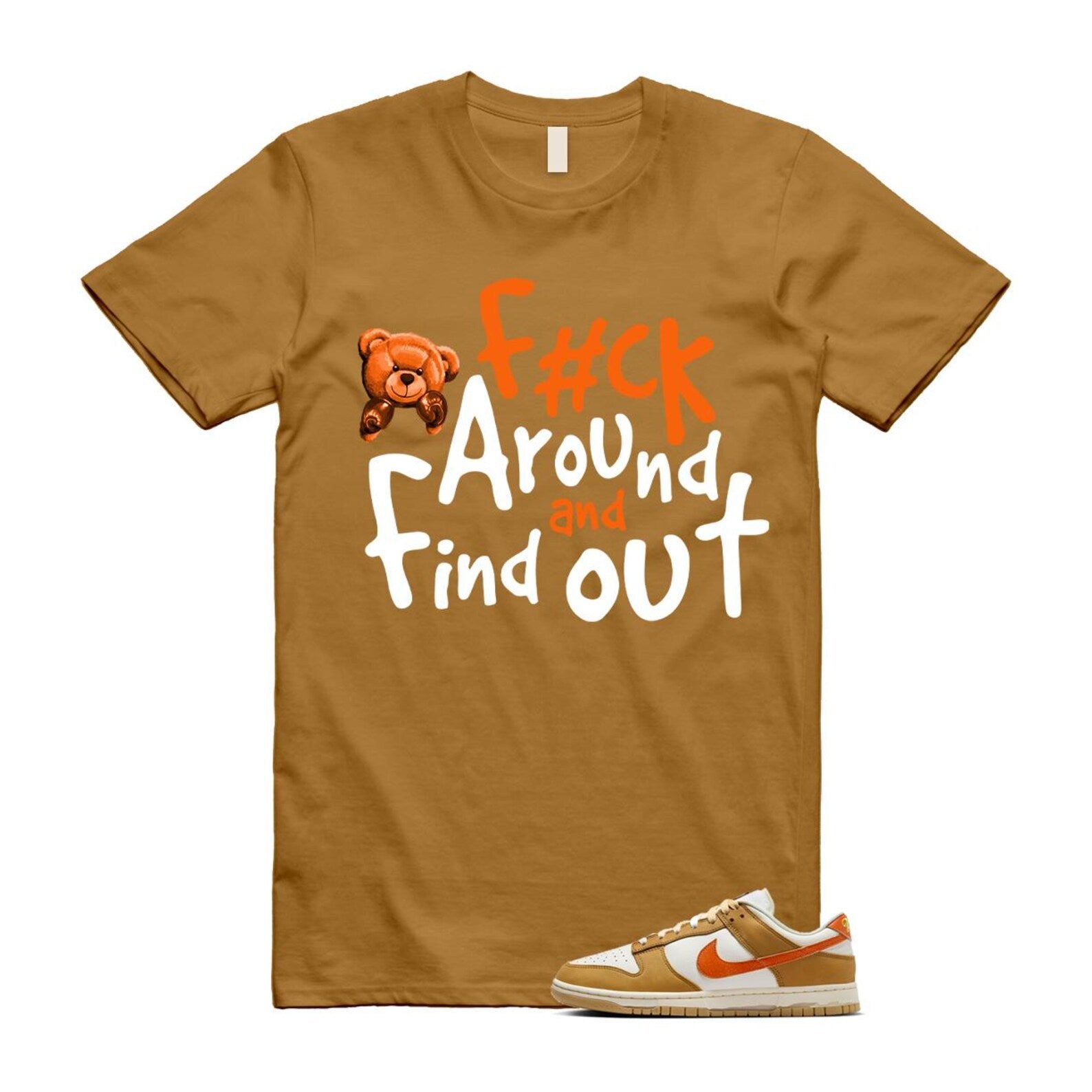 Dunk Wheat Safety Orange Sail Coconut Milk Low Retro T Shirt Match FCK ,HM3729-181 T-Shirt, Sneaker Match Tee