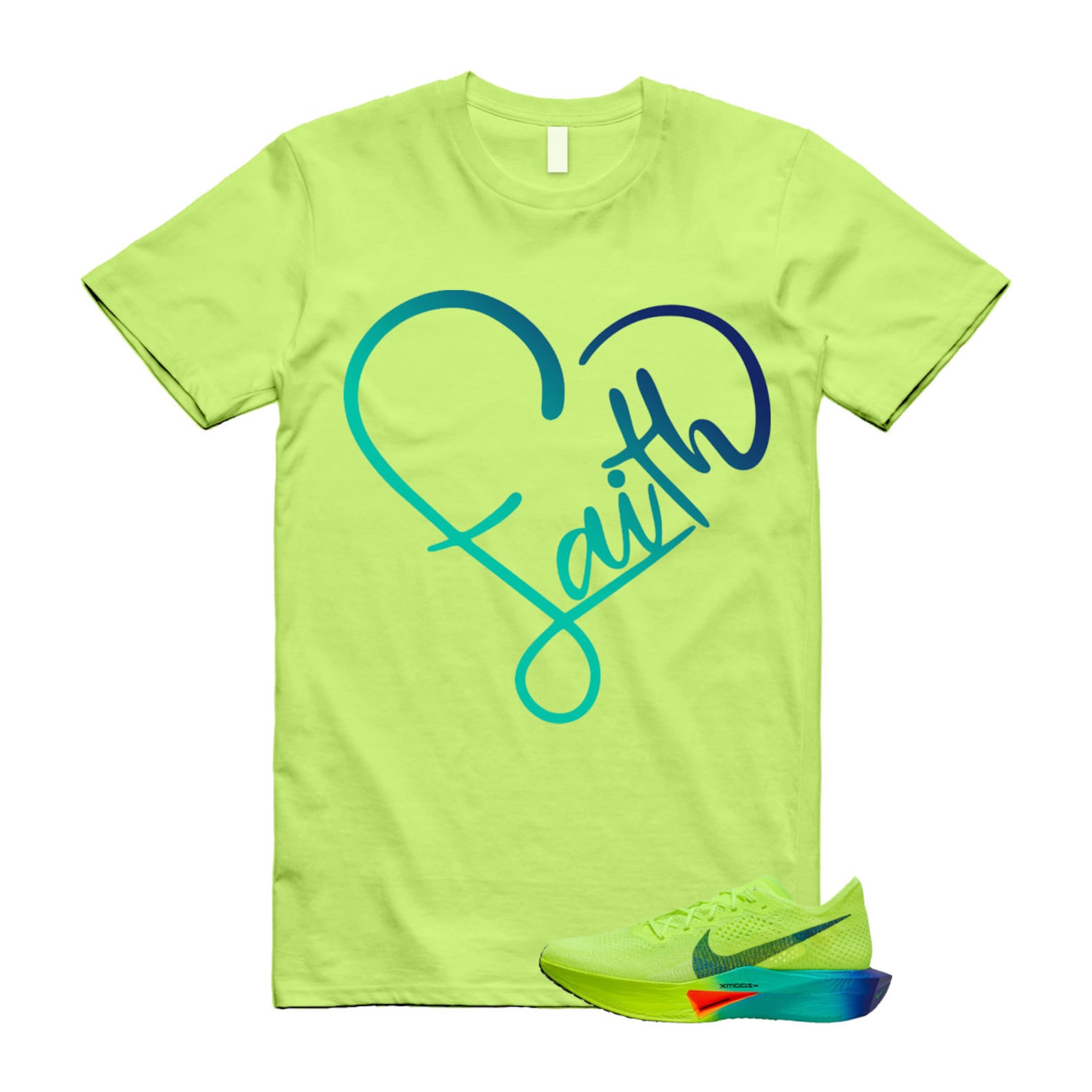 Volt Concord Air Zoom Alphafly 3 Dusty Cactus Total Orange T Shirt Match FAITH ,FD8311-700 T-Shirt, Sneaker Match Tee