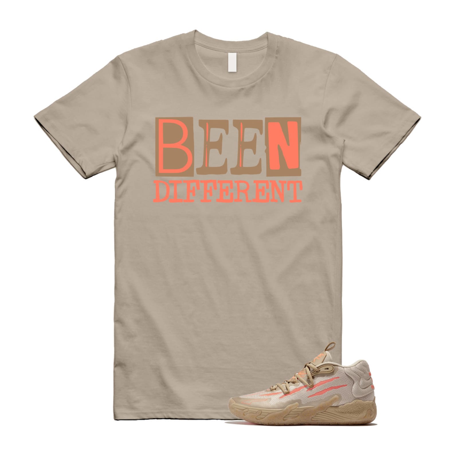 Chinese New Year LaMelo Ball MB.03 Gold Fluro Peach Pes T Shirt Match BEEN ,309716-01 T-Shirt, Sneaker Match Tee