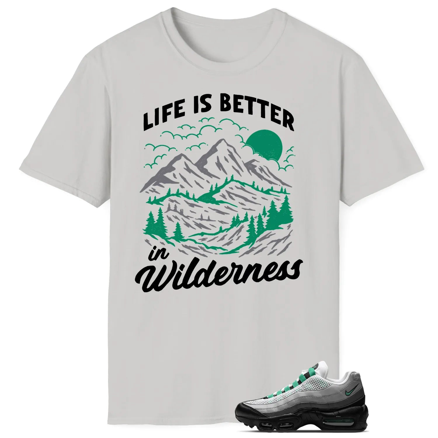 Wilderness Tee – Perfect with Air Max 95 Next Nature Stadium Green DH8015-002 T-Shirt, Sneaker Match Tee