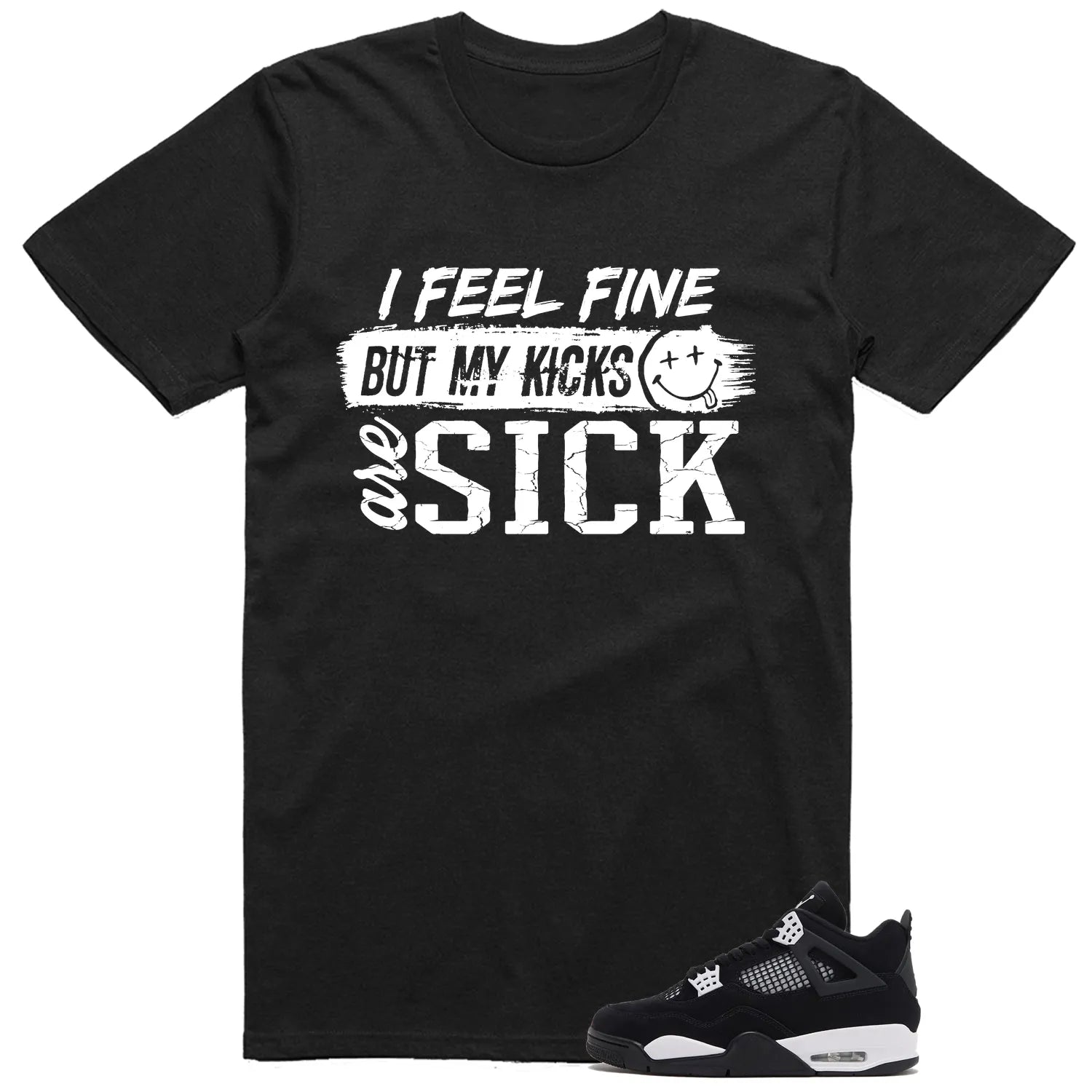 Sick Kicks Shirt to Match Air Jordan 4 White Thunder. FQ8138-001 T-Shirt, Sneaker Match Tee