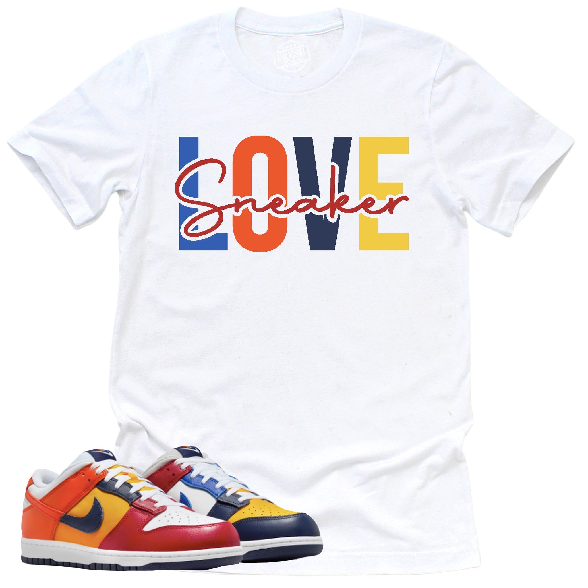 Sneaker Love Shirt, Retro Dunk Low Midnight Navy And Varsity Red Shirt Match Sneaker ,IB2051-400 T-Shirt, Sneaker Match Tee