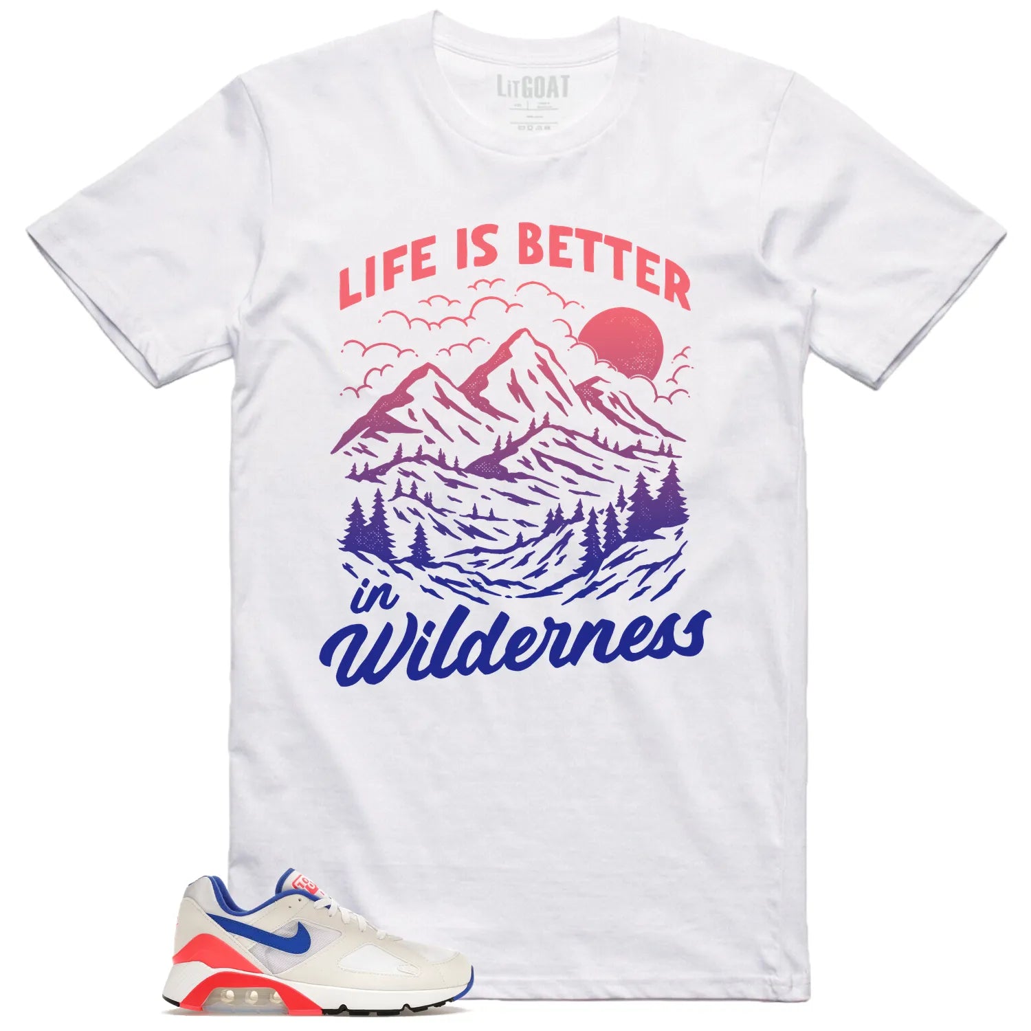 Wilderness Shirt to Match Air Max 180 Ultramarin 2024 FJ9259-100 T-Shirt, Sneaker Match Tee