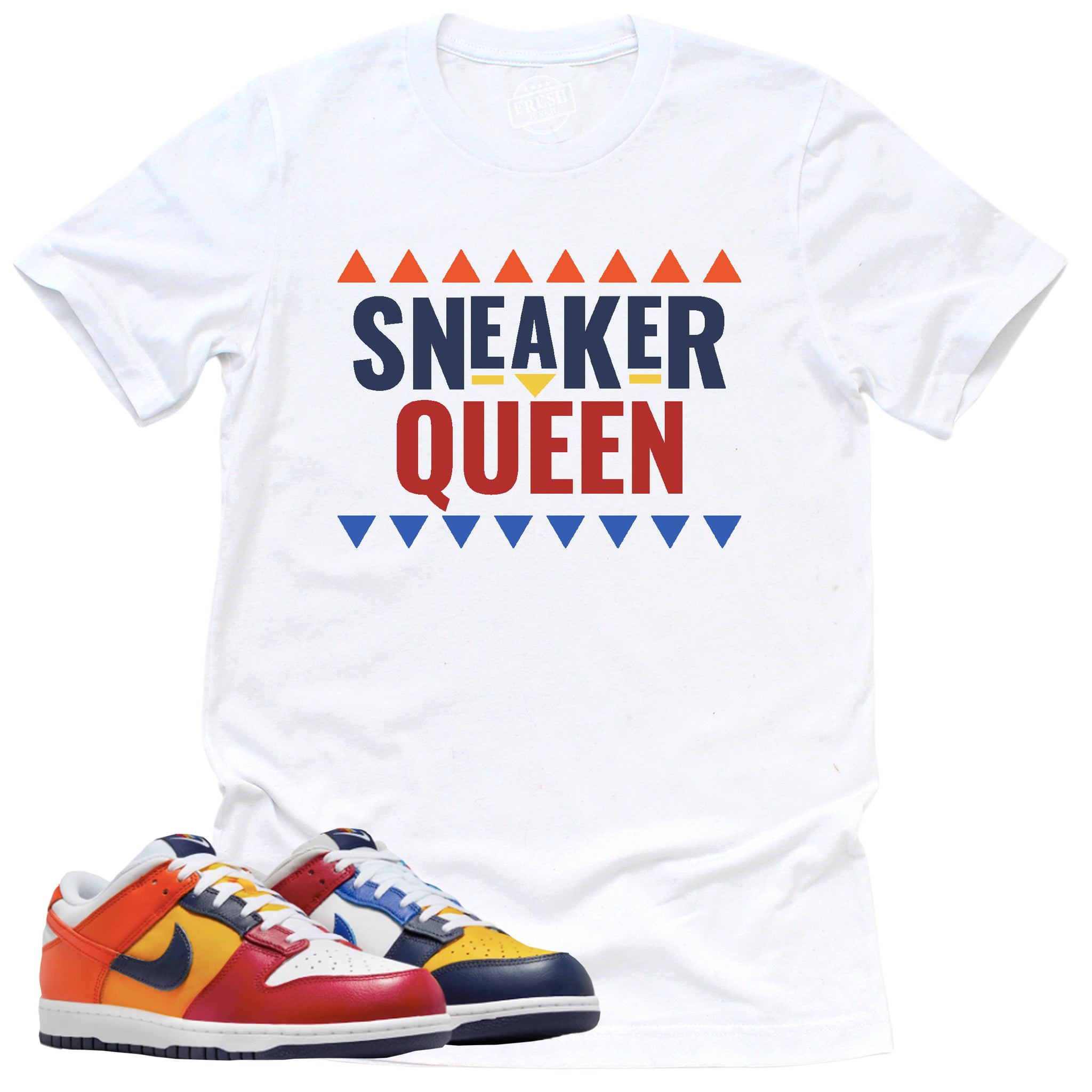 Sneaker Queen Shirt, Retro Dunk Low Midnight Navy And Varsity Red Shirt Match Sneaker ,IB2051-400 T-Shirt, Sneaker Match Tee