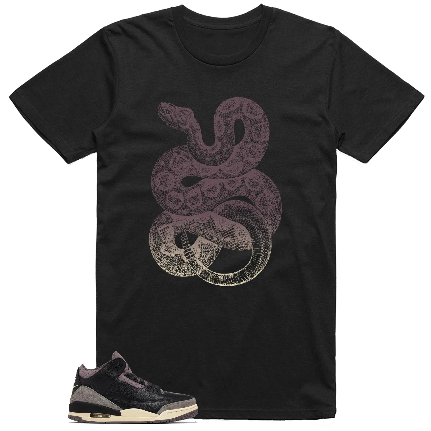 Python Snake Shirt to Match Air Jordan 3 While You Were Sleeping FZ4811-001 T-Shirt, Sneaker Match Tee